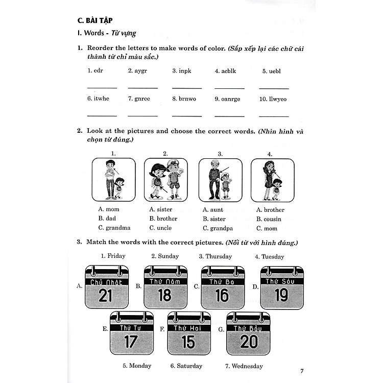 Bài Tập Tiếng Anh 4 (Biên Soạn Theo Bộ Sách Family And Friends 4 National Edition) - Ảnh 3