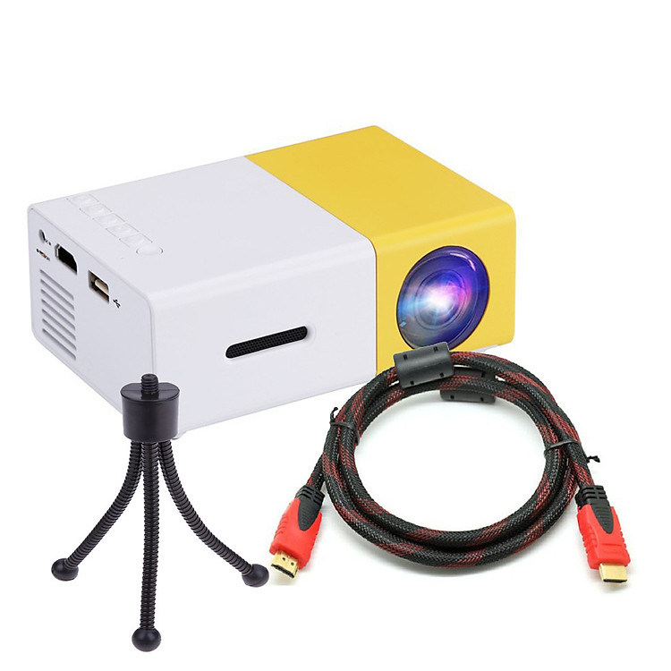 Máy Chiếu Mini Dùng Tại Gia Đình LCD LED YG-300 Kèm Chân Đế Tiện Dụng Cao Cấp AZONE