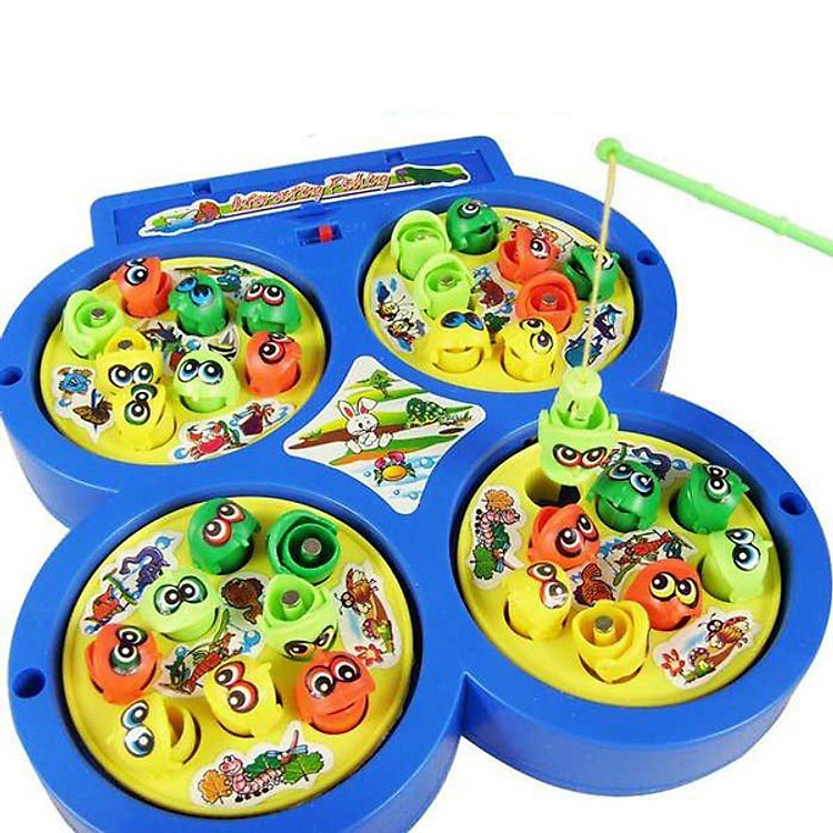 bộ câu cá cho bé 4 ô có nam châm hút và phát nhạc đồ chơi giải trí