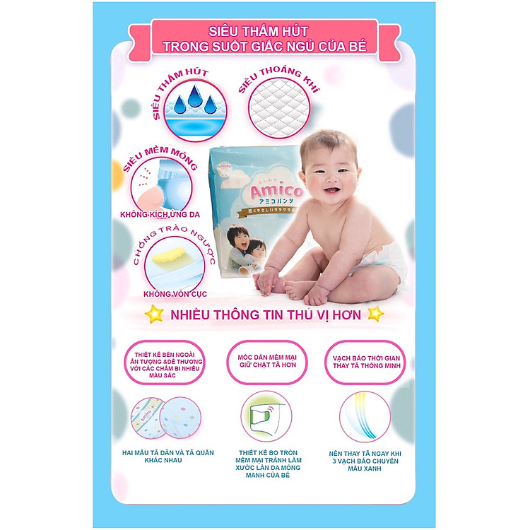 Tã quần Amico Nhật size XXL tại QUYNH HUONG Uy tín Ưu đãi - Hình ảnh 3
