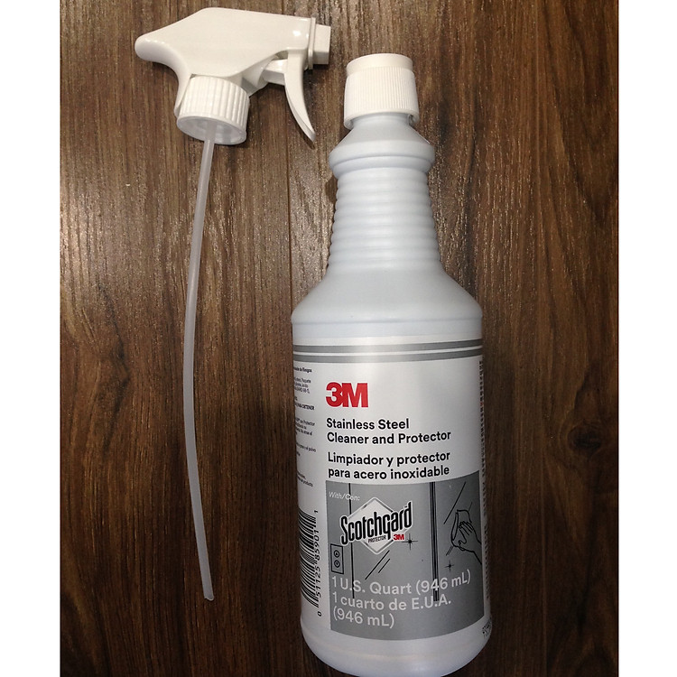 Chai vệ sinh tẩy rửa và bảo vệ thép không rỉ 3M Stainless Steel Cleaner and Protector - Vệ sinh cầu thang máy, tay nắm cửa, tay vịn - Nhập khẩu trực tiếp 3M - Xuất xứ USA