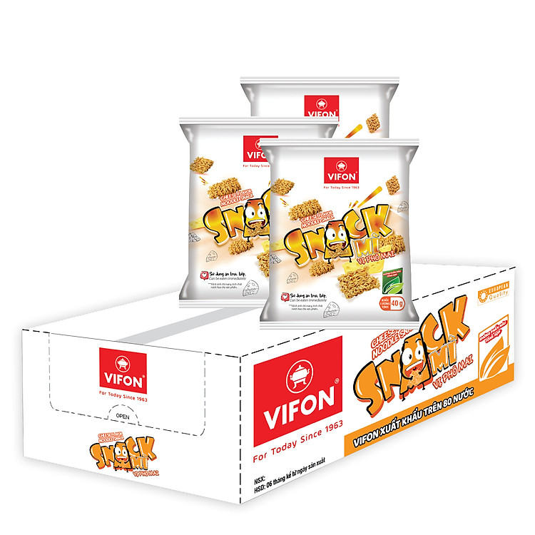 Thùng 24 Gói Snack Mì Phô Mai 40g VIFON