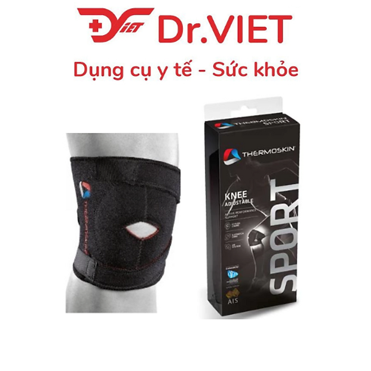 Băng nẹp cơ đầu gối Thermoskin 8*794E – Hỗ trợ giảm đau khớp gối, bảo vệ dây chằng, phục hồi chấn thương thể thao, chất liệu co giãn thoáng khí, giữ nhiệt trị liệu, phù hợp cho người bị viêm khớp, đau dây chằng, thoái hoá khớp gối.
