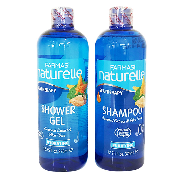 Combo Dầu Gội & Gel Tắm Chiết Xuất Rong Biển Farmasi Chất Lượng Châu Âu