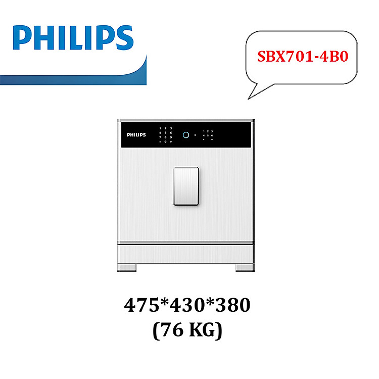 Két sắt điện tử thông minh vân tay, mã số ảo thương hiệu Hà Lan cao cấp Philips SBX701 - Hàng chính hãng