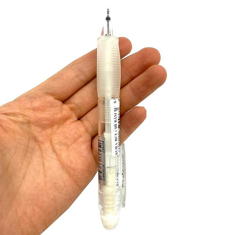 Bút Chì Bấm Sakura Sumogrip 0.9mm - Clear White - Ảnh 4