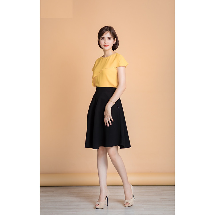 Chân váy đen xòe công sở SEFA 1200452