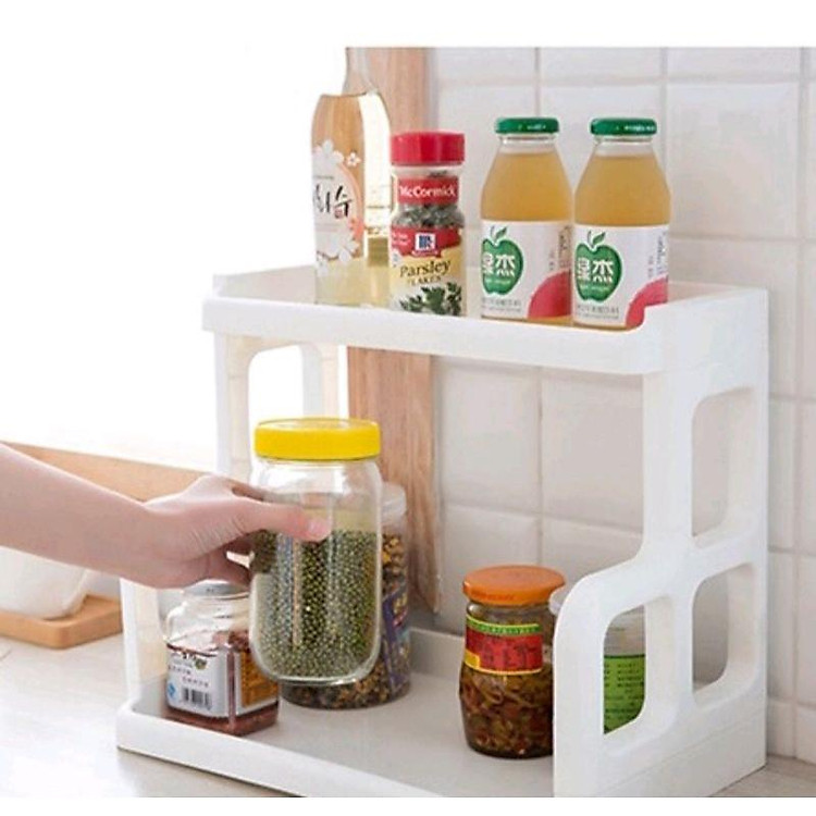 (Giá Hủy diệt) Kệ 2 tầng Để Gia Vị Nhà Bếp