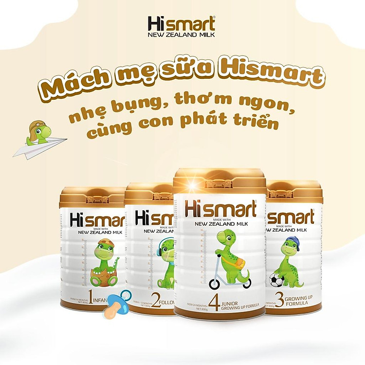 Sữa bột Hismart số 1 cho bé 0-6 tháng Hàng chuẩn Giá tốt - Hình ảnh 2