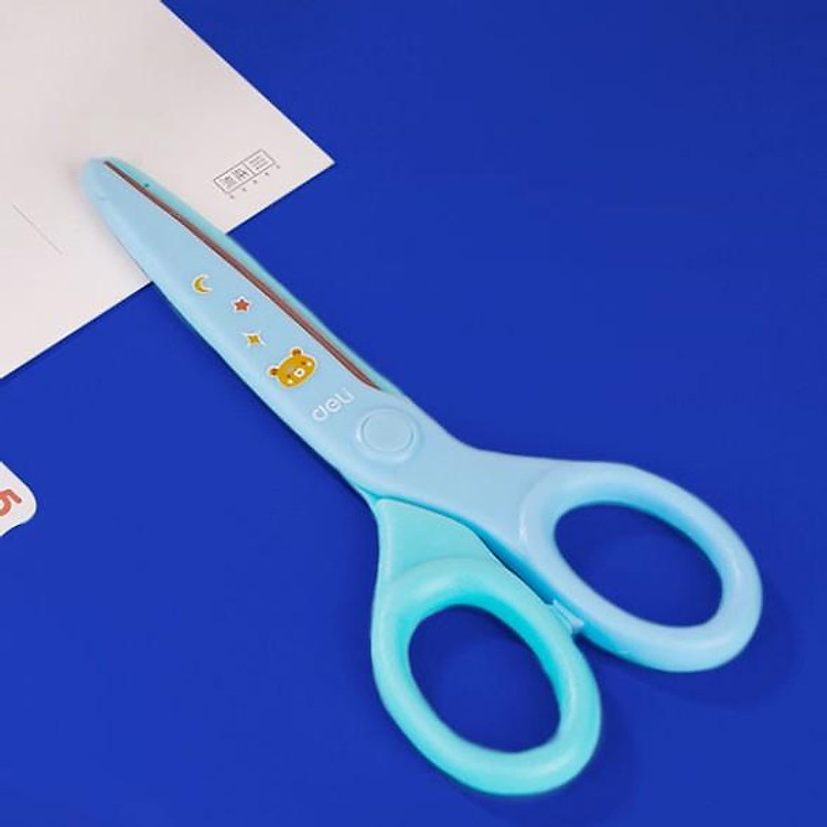 Kéo học sinh Deli hình con gấu (6023S) - Xanh dương - Ảnh 4