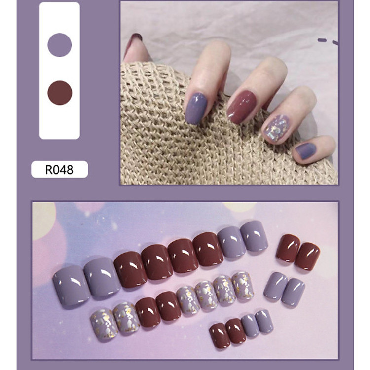 Bộ 24 móng tay giả nail thơi trang như hình (R-048)