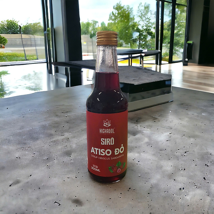 Siro Atiso đỏ Hichagol thanh nhiệt, đẹp da và không chất bảo quản [Chai 300ml] - Hình ảnh 3
