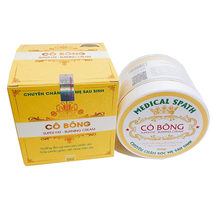 Kem tan mỡ Cô Bông 250g giúp giảm mỡ bụng
