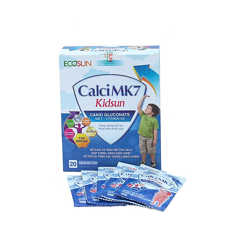 Thực Phẩm Chức Năng Calci MK7 Kid Sun – Giúp Xương Chắc Khỏe Và Tăng Chiều Cao Của Bé