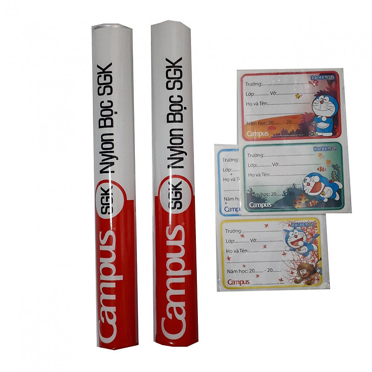 Combo 2 tập nhãn vở + 2 bọc sách