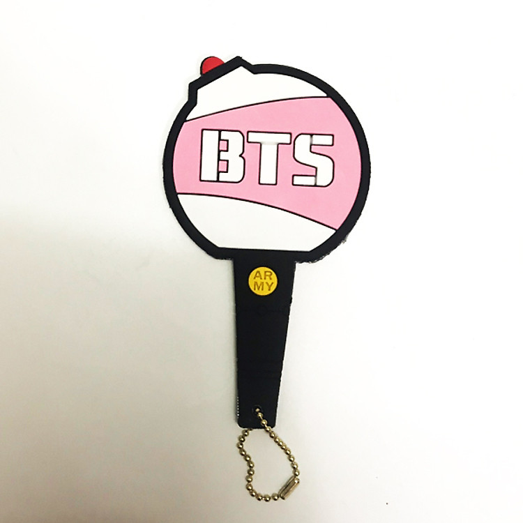 Gương bts hình lightstick bomb ver hồng thiết kế sáng tạo