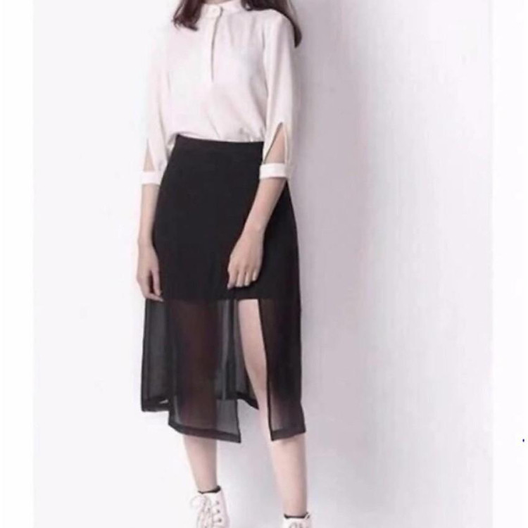 VÁY VOAN 2 LỚP XẺ TÀ