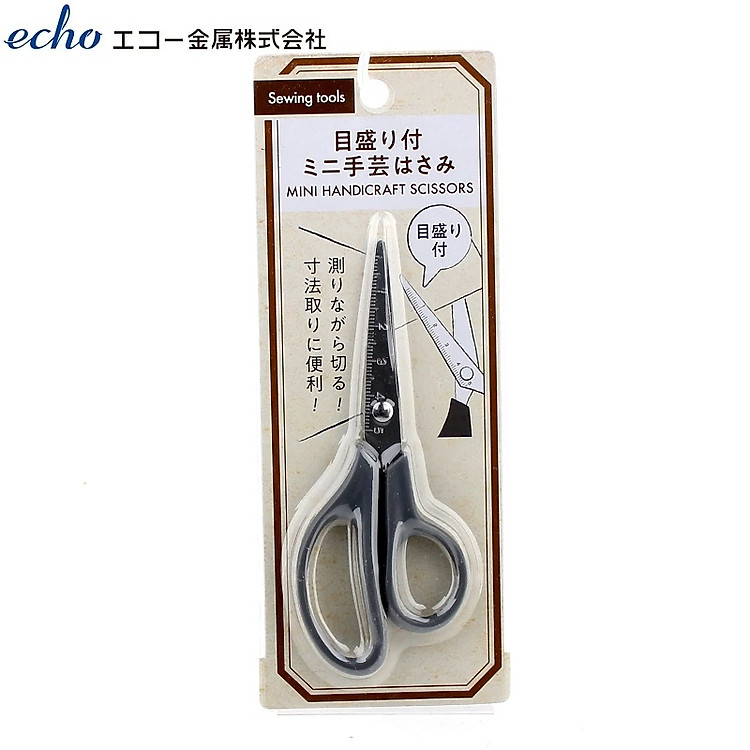 Kéo thủ công mini có thước đo Echo Metal 13cm - Ảnh 4