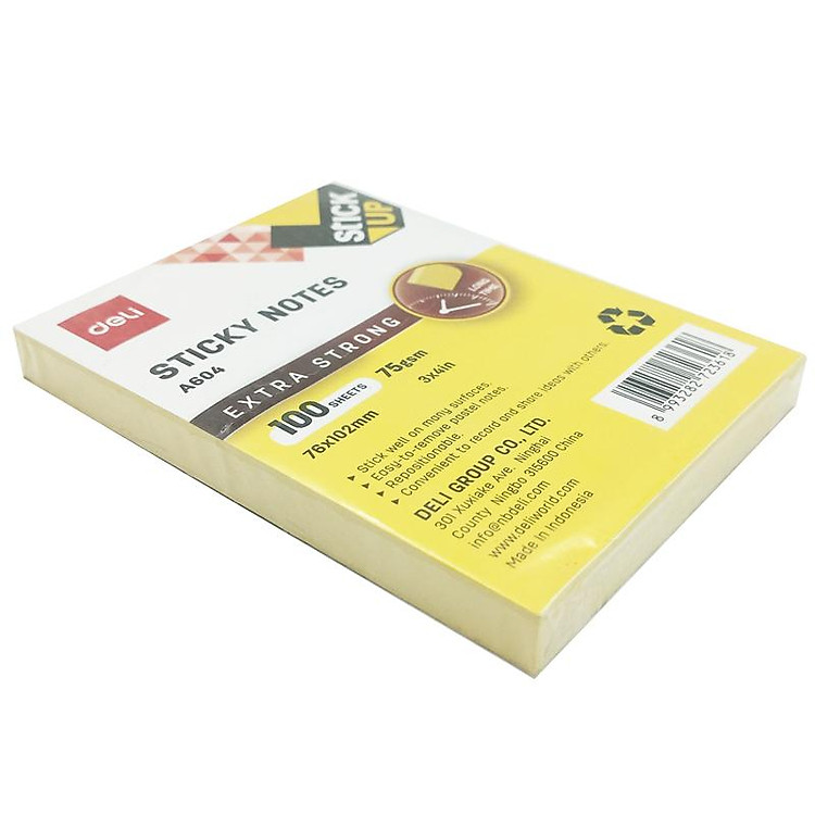 Giấy Note Deli EA604 76 x 102 mm 75gsm (100 tờ) - Ảnh 3
