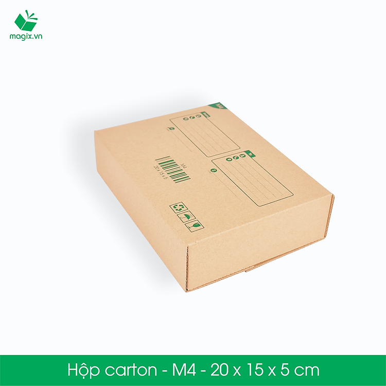 Hộp Carton M4 (20x15x5 cm, 100 thùng) - Ảnh 4