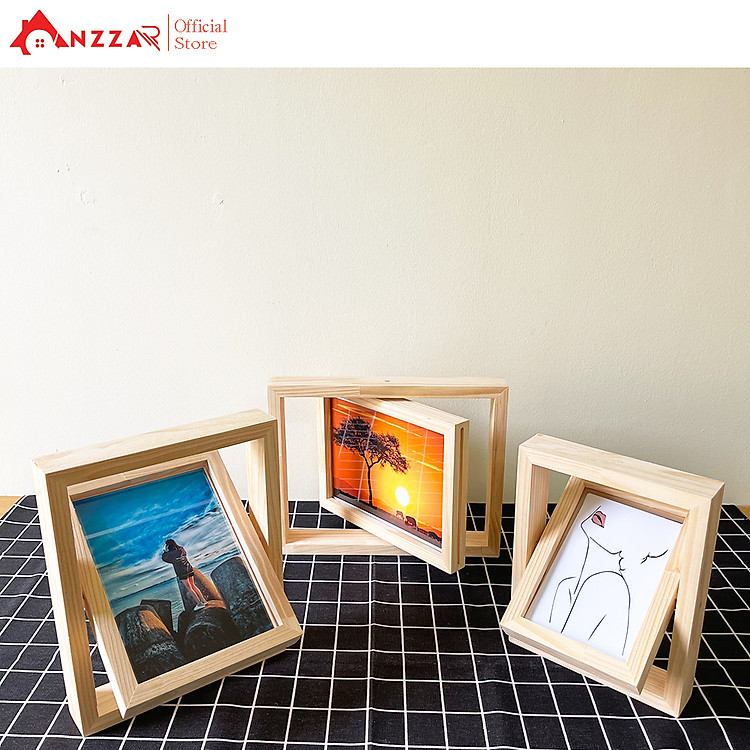 Khung ảnh xoay 360 độ để bàn Anzzar (10cmx15cm)