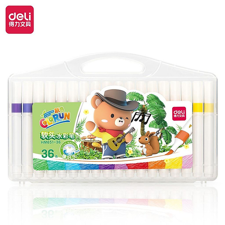 Bút Dạ Màu Marker Calligraphy Đầu Lông Mềm Deli - Ảnh 2