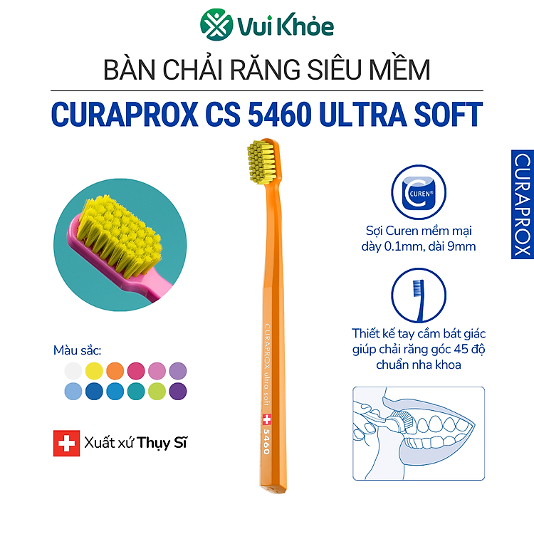 Bàn chải đánh răng Curaprox CS 5460 Ultra Soft | Vỉ 1 cây | Mã SP 73327440