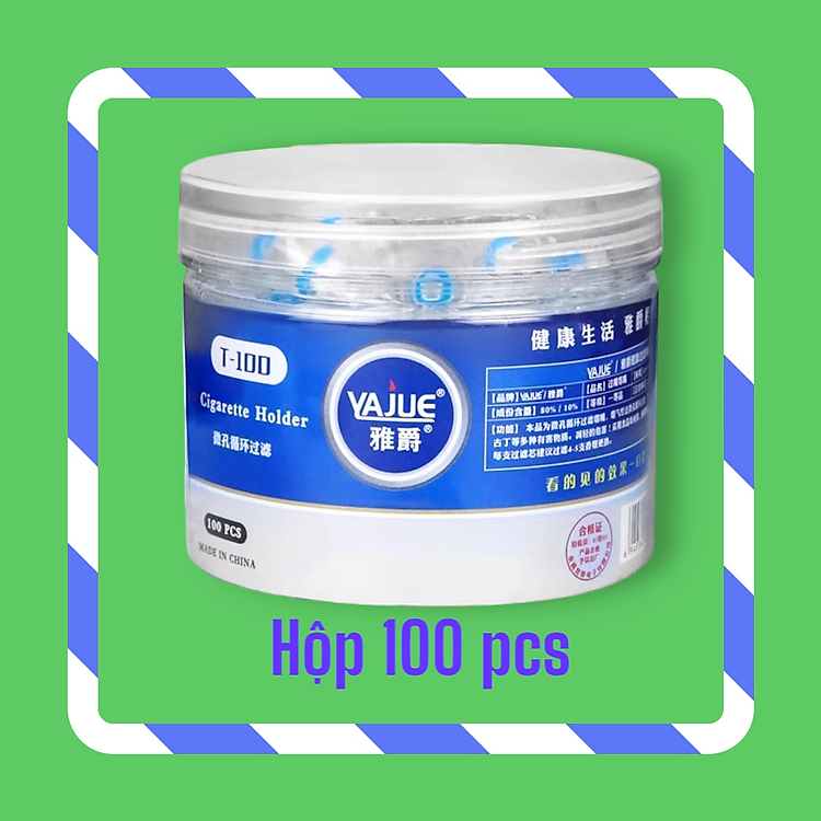 Hộp 100 Đầu Lọc Th/lá Công Nghệ Nhật Bản