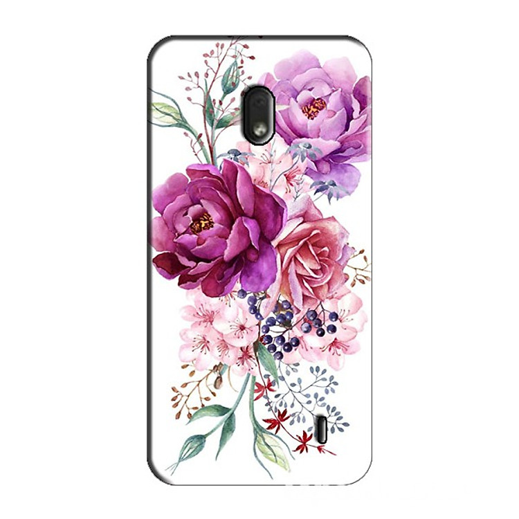 Ốp lưng dẻo viền đen in hình chim công dành cho NOKIA 2.2