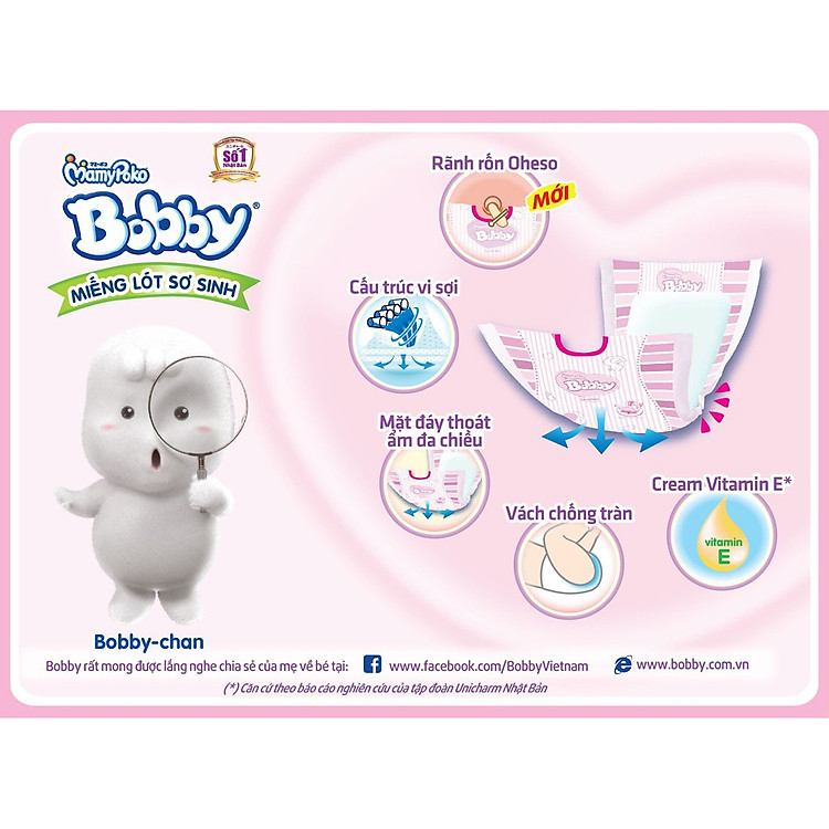 Tã Giấy Newborn 2 Bobby 40 Miếng Chính hãng Giá rẻ - Hình ảnh 5