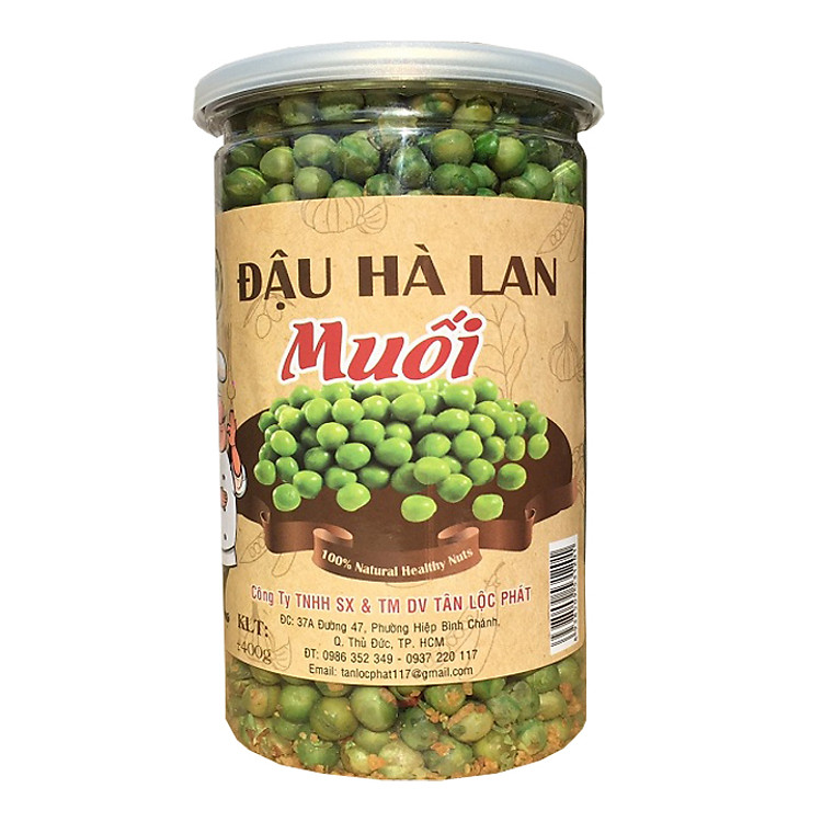 ĐẬU HÀ LAN MUỐI ĐẶC BIỆT TÂN LỘC PHÁT (HŨ PET 400G)