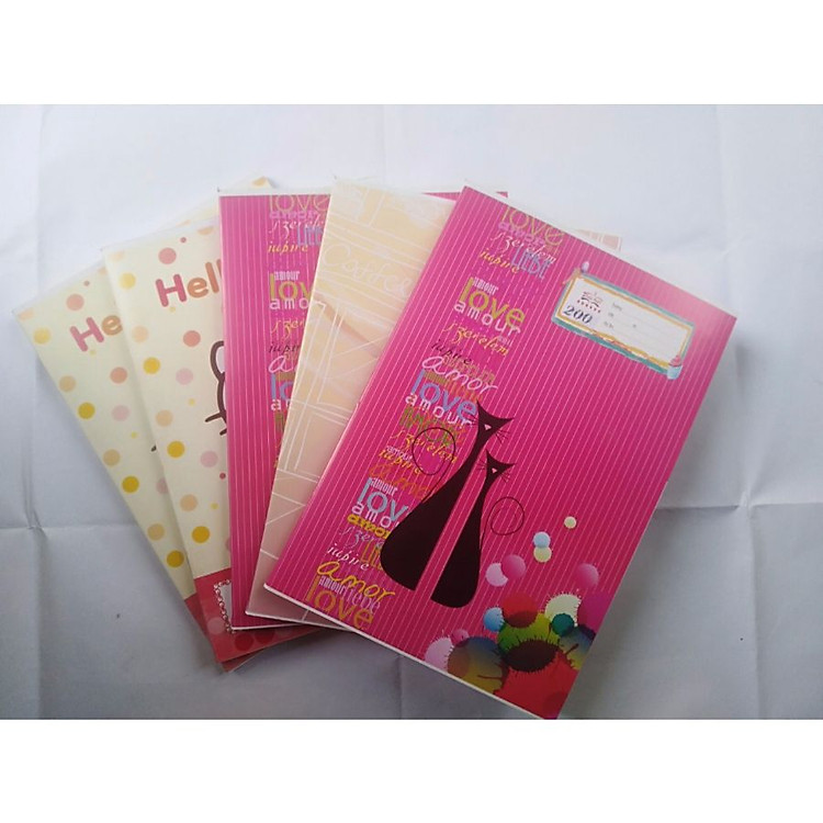 Lốc 5 Tập Vở Sinh Viên 200 Trang kẻ ngang nhỏ