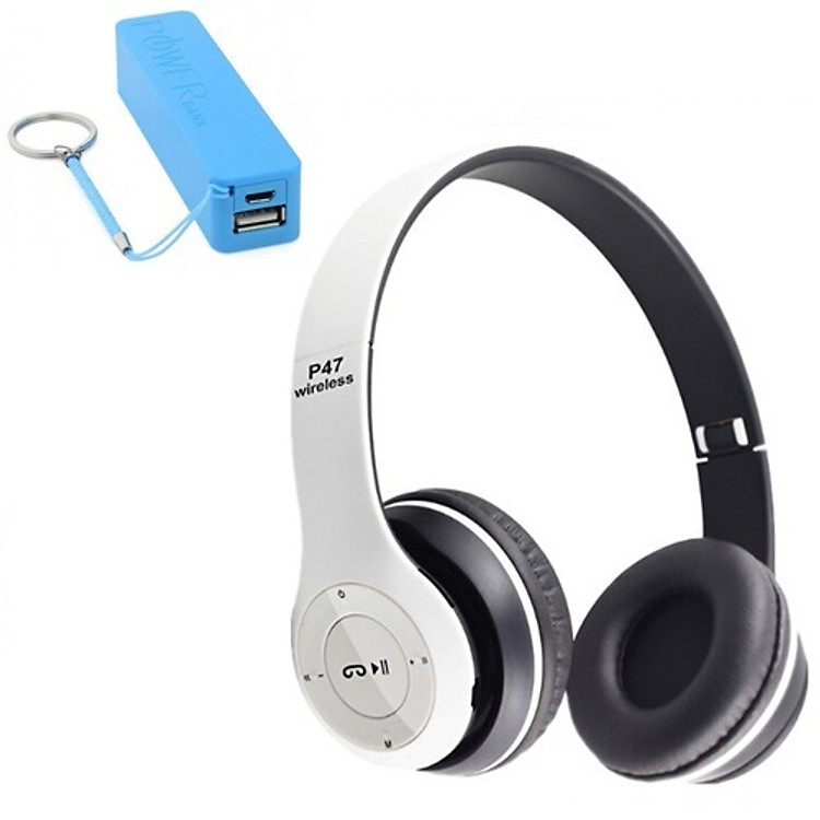 Tai nghe Bluetooth P47 + Tặng Pin mini 2600mAh nhỏ xinh