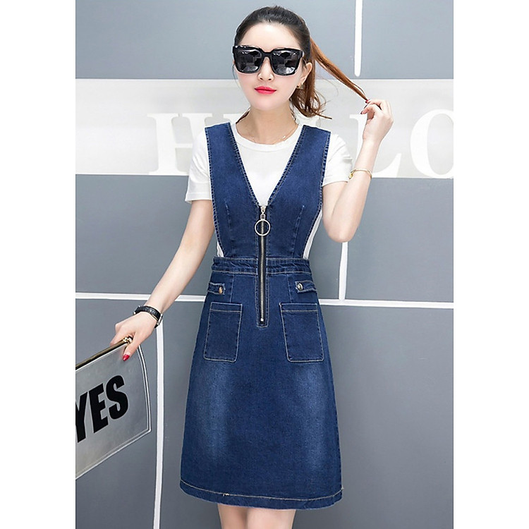 Đầm yếm jeans năng động BY1003