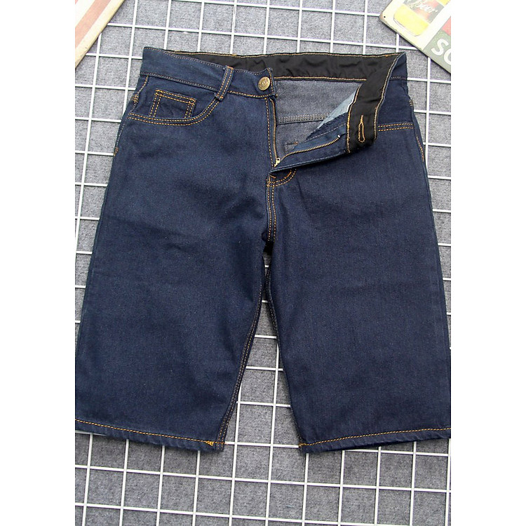 Quần short jean nam xanh đen vải đẹp Q393 Muidoi | quần nam | quần short nam jean