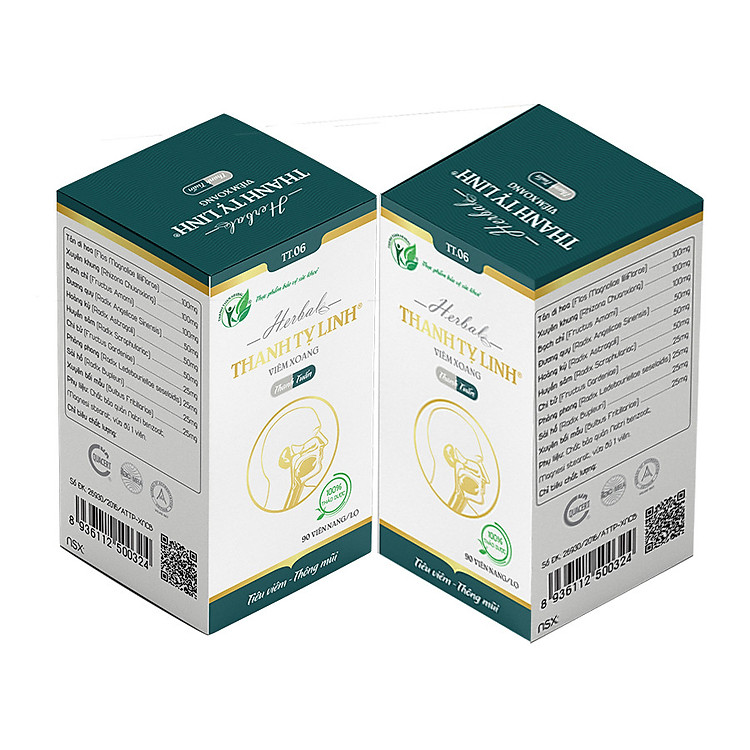 Combo 2 Hộp Thực Phẩm Bảo Vệ Sức Khỏe Thanh Tỵ Linh Thanh Tuấn - hỗ trợ điều trị Viêm Xoang, Viêm Xoang Mũi