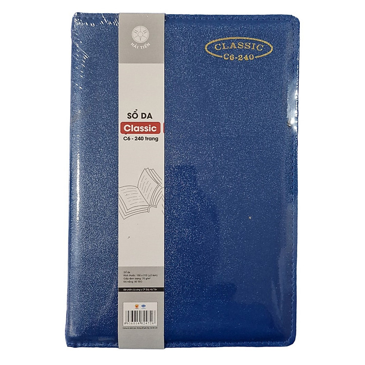 Sổ da Classic C6 Hải Tiến 4726 / Sổ da 240 trang khổ A5 kích thước 150x210mm