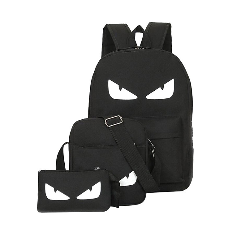 Balo Nam Nữ + Túi Đeo Chéo + Ví Cầm Tay Đôi Mắt Siêu Hot