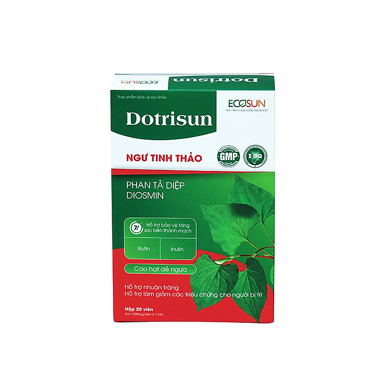 Viên uống Trĩ Dotrisun – Tiêu trĩ nhuận tràng, hỗ trợ giảm các triệu chứng của bệnh trĩ, ngăn ngừa táo bón