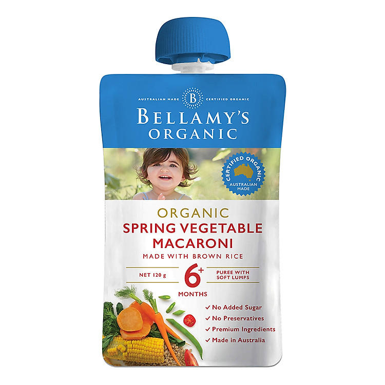 Hỗn Hợp Rau Quả, Nui Hữu Cơ Xay Nhuyễn Bellamy's Organic