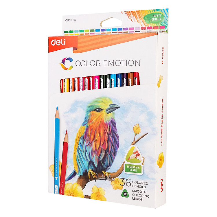 Hộp Bút Chì Gỗ 36 Màu Deli EC00230 - Ảnh 4