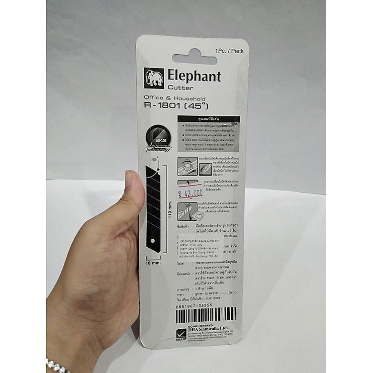 Dao Rọc Giấy Lưỡi Elephant SKII R-1801 - Ảnh 4