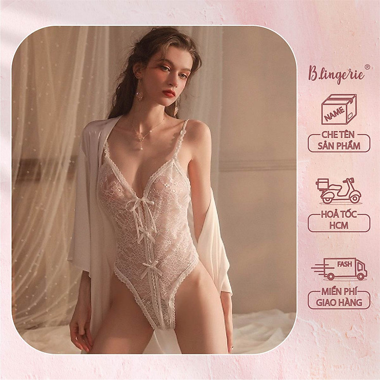 Bộ Bodysuit Ren Hoa Gợi Cảm - B.Lingerie