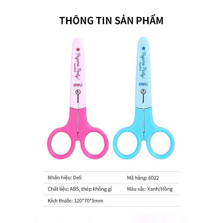 Kéo Thủ Công Học Sinh Deli (1 chiếc) - Ảnh 5