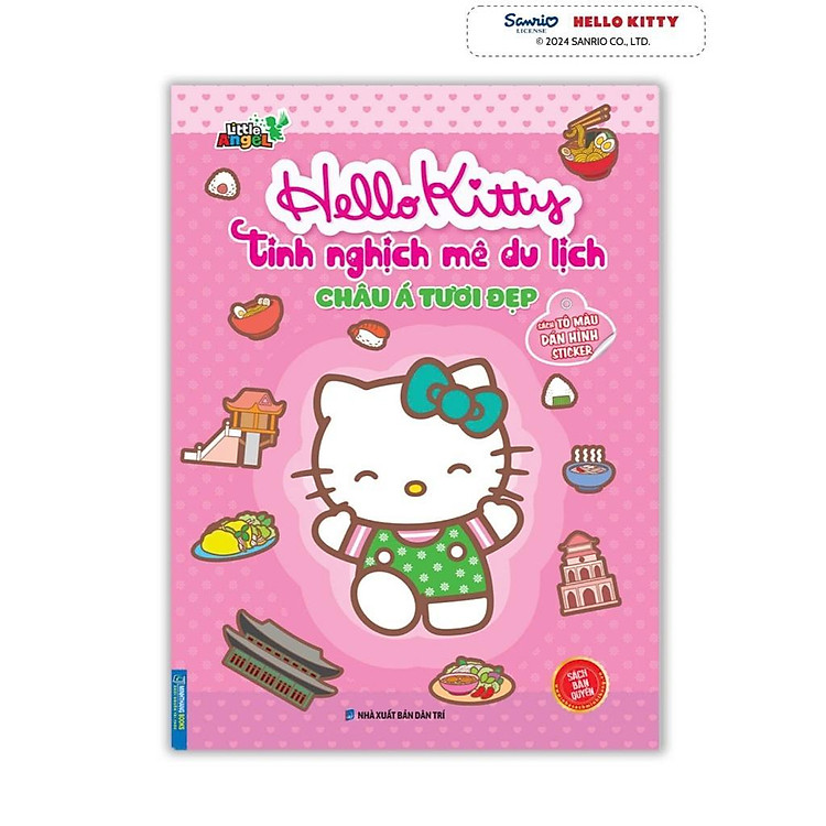 Hello Kitty Tinh Nghịch Mê Du Lịch – Châu Á Tươi Đẹp – Tô Màu Và Dán Hình Sticker