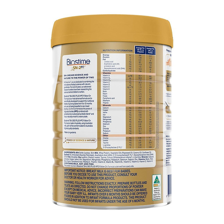 Sữa Bò Biostime HPO Số 2 6-12 tháng - Hình ảnh 2