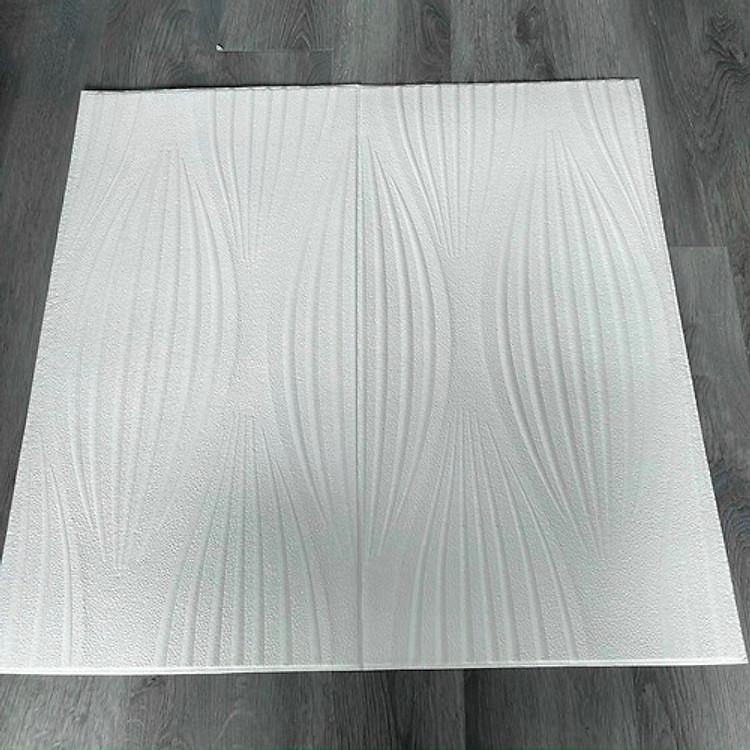 Bộ 10 Tấm Xốp Dán Tường Vân Sóng 70x70cm Sang Trọng, Lịch Lãm