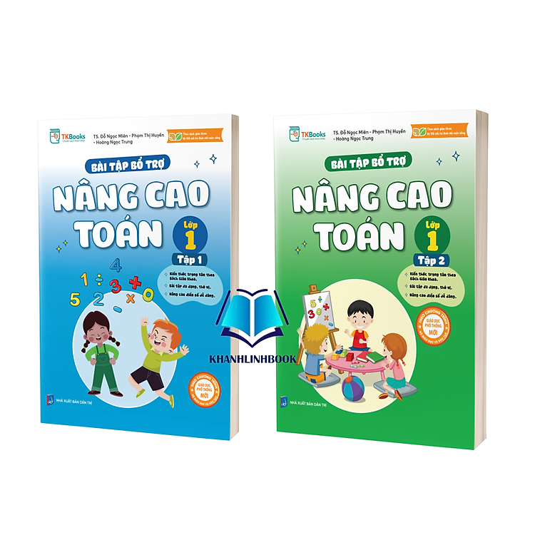 Combo Bài Tập Bổ Trợ Nâng Cao Toán Lớp 1 – Tập 1 + 2