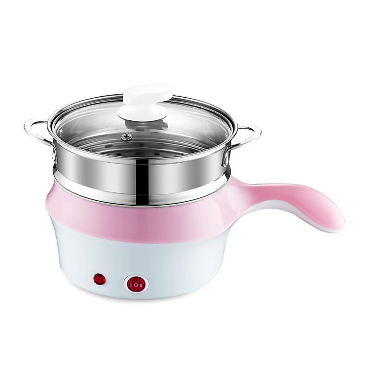 NỒI LẦU ĐIỆN MINI CHỐNG DÍNH CÓ TAY CẦM, XỬNG HẤP ĐA NĂNG - GIAO MÀU NGẪU NHIÊN