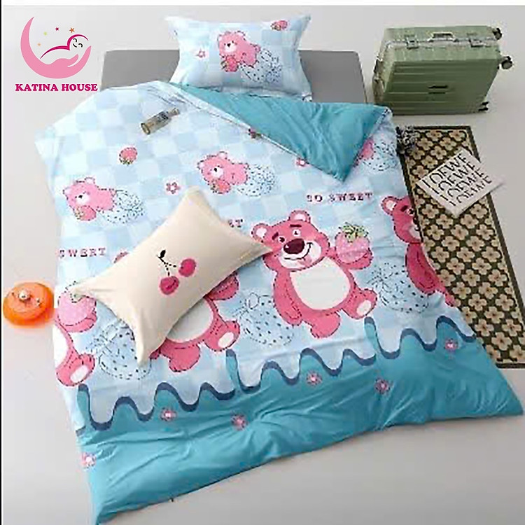 Mền lụa cho bé Katina House, 1.2x1.5m, vải lụa mỏng siêu mềm mịn mát phù hợp cho bé đắp hè